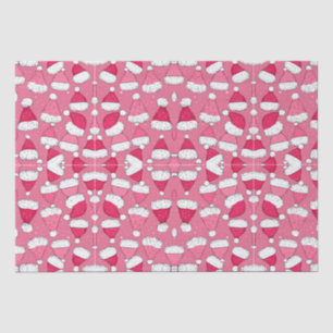 Santa hat pink christmas tissue paper