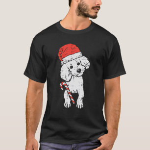 Santa Hat Poodle Dog Christmas Xmas Men Women Kids T-Shirt