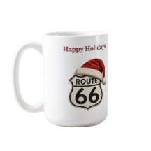 Santa Hat Route 66 Christmas Coffee Cheer