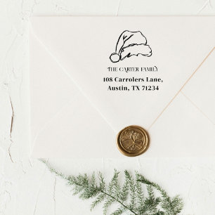 Santa Hat Sketch Return Address Self-inking Stamp