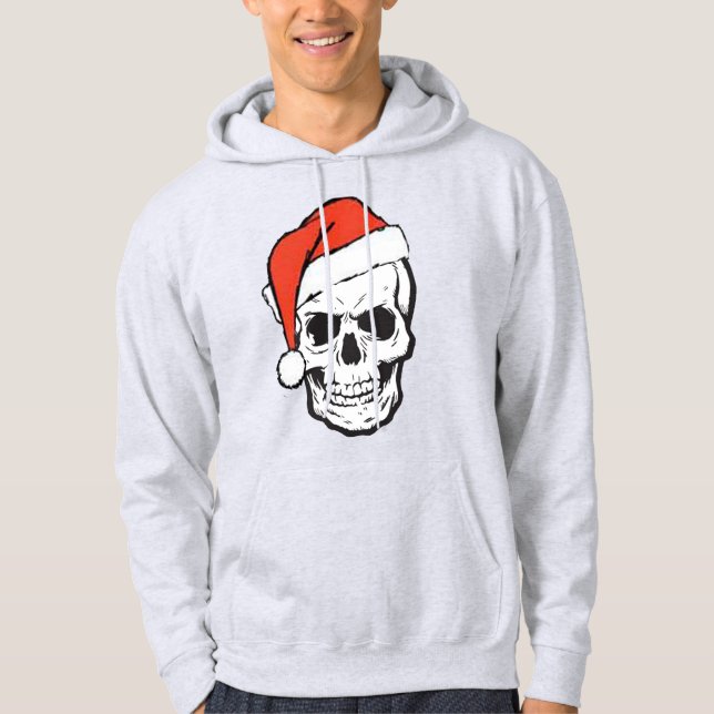Santa Hat Skull Pun Joke Funny Sweat - shirt à cap (Devant)