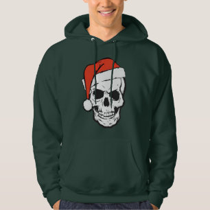 Santa Hat Skull Pun Joke Funny Sweat - shirt à cap