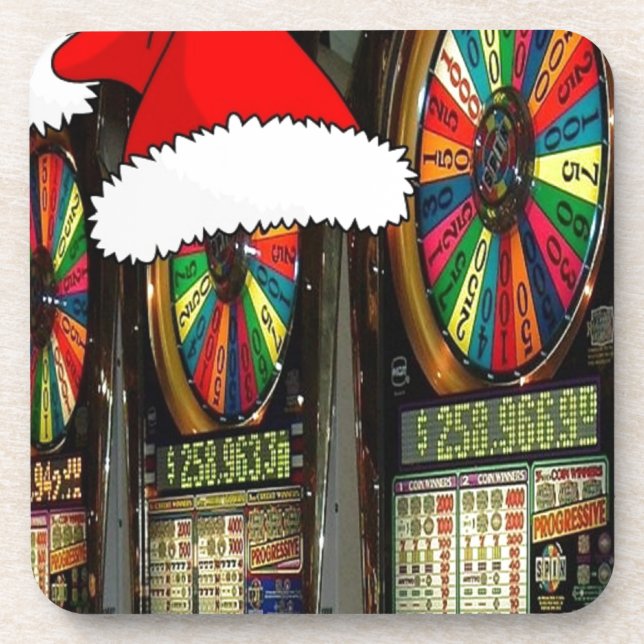 Santa Hat Slot Machines Coaster (Front)