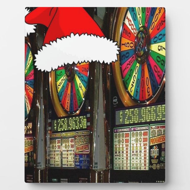 Santa Hat Slot Machines Plaque (Front)