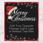 Santa Hat Snowflake Noël Vin bouteille Étiquettes