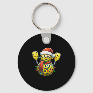 Santa Hat Snowman Family Matching Ckleball Christm Keychain