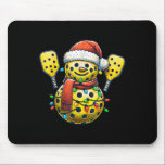 Santa Hat Snowman Family Matching Ckleball Christm Mouse Pad<br><div class="desc">Santa Hat Snowman Family Matching Ckleball Christmas Light</div>