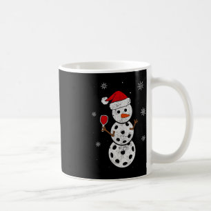 Santa Hat Snowman Gifts For Xmas Fun Pickleball Ch Coffee Mug