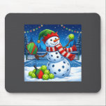 Santa Hat Snowman Xmas Funny Ckleball Christmas  Mouse Pad<br><div class="desc">Santa Hat Snowman Xmas Funny Ckleball Christmas</div>