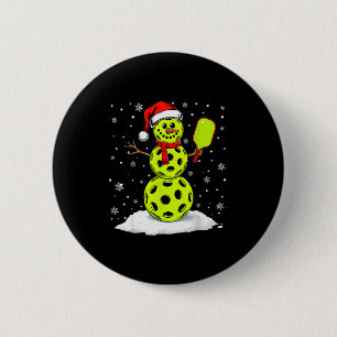 Santa Hat Snowman Xmas Funny Ckleball Lover Christ 2 Inch Round Button