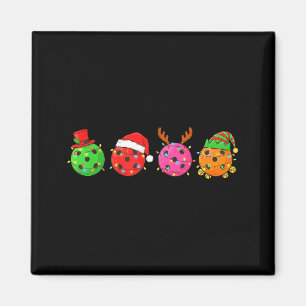 Santa Hat Snowman Xmas Funny Ckleball Lover Christ Magnet