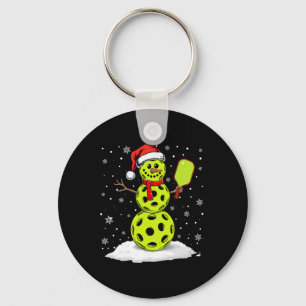 Santa Hat Snowman Xmas Funny Picklell Lover Christ Keychain