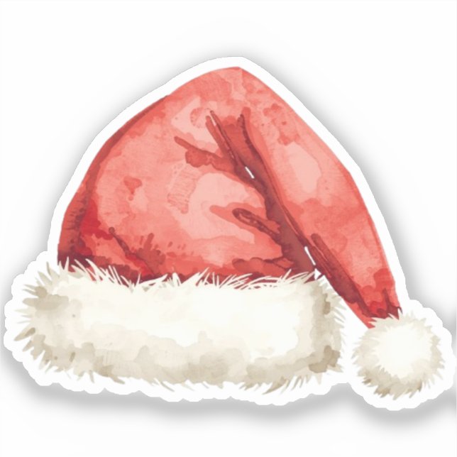 Santa Hat Sticker | Classic Holiday Doodle (Recto)