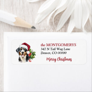 Santa Hat Swiss Mountain Dog Christmas 