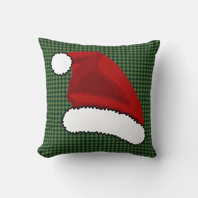 santa hat throw pillow (Front)