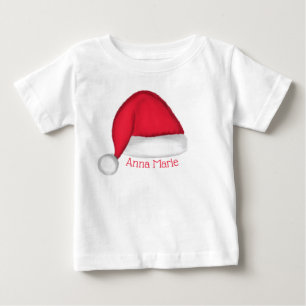 Santa Hat Toddler T. Personalized Baby T-Shirt