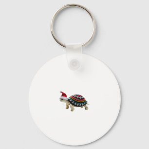 Santa Hat Tortoise - Vintage Sea Turtle Xmas Ugly Keychain