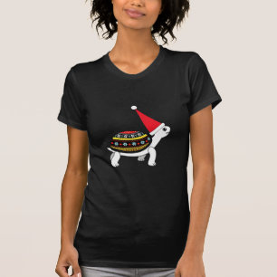 Santa Hat Tortoise - Vintage Sea Turtle Xmas Ugly T-Shirt