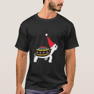 Santa Hat Tortoise - Vintage Sea Turtle Xmas Ugly  T-Shirt