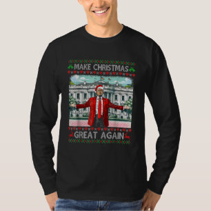 Santa Hat Trump Make Christmas Great Again 2025 T-Shirt