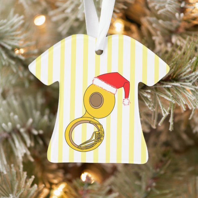 Santa Hat Tuba Ornament (Tree)