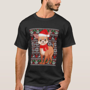 Santa Hat Ugly Christmas Chihuahua Dog Lovers T-Shirt