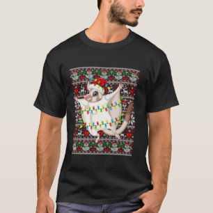 Santa Hat Ugly Christmas Light Sweater Men Kids Su