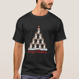 Santa Hat Ugly Xmas Funny Akita Dog Christmas Tree T-Shirt