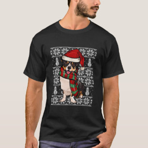 Santa Hat Xmas Cardigan Welsh Corgi Ugly Christmas T-Shirt