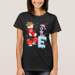 Santa Hat Xmas Stocking American Staffordshire Ter T-Shirt