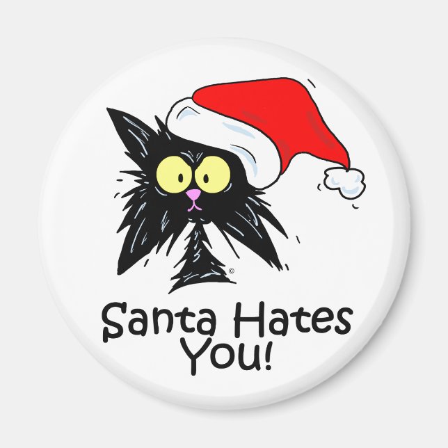Santa Hates You Magnet (Front)