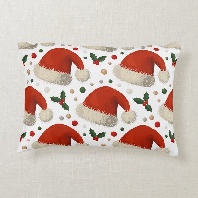 Santa Hats Accent Pillow (Back)