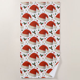 Santa Hats Beach Towel
