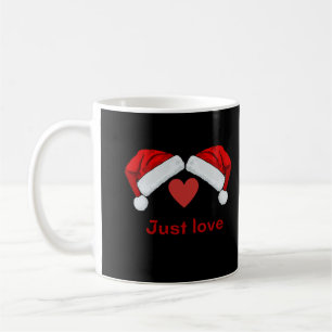 Santa hats-just love coffee mug