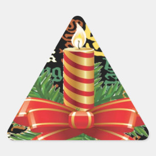 Santa Have a Nice Day and a Better Night.jpg Triangle Sticker