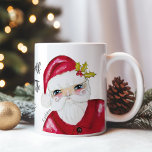 Santa Have Yourself a Merry Little Christmas Name Coffee Mug<br><div class="desc">This sweet and simple mug features my sweet classic hand drawn Santa Claus on both sides and a modern script font that reads "Have yourself a merry little Christmas".  Add your name to personalize it.  Original art by Malissa Melrose.</div>