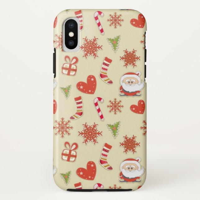 Santa Heart Design Case-Mate iPhone Case (Back)