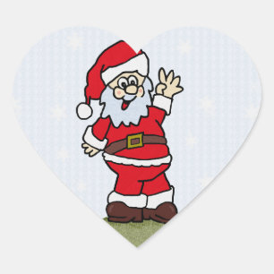 Santa Heart Sticker