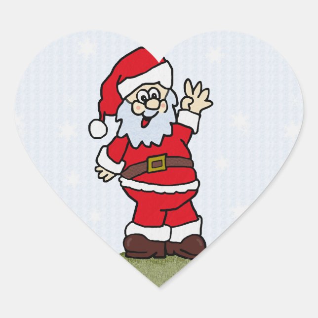 Santa Heart Sticker (Front)