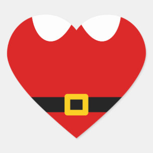 Santa Heart Sticker