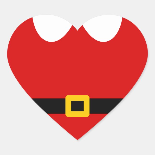 Santa Heart Sticker (Front)