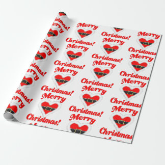 Santa Heart Wrapping Paper