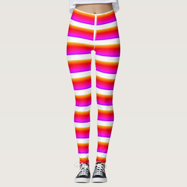 Santa Helper Stripped Leggings (Front)