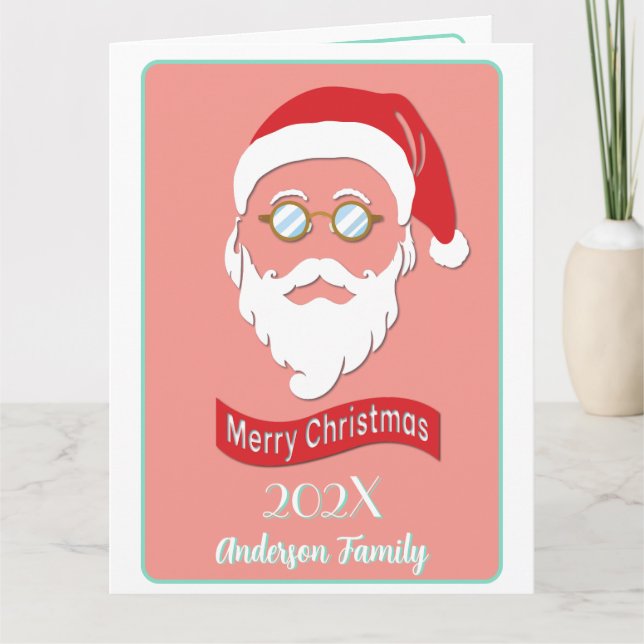 Santa Hipster style Card (Front)