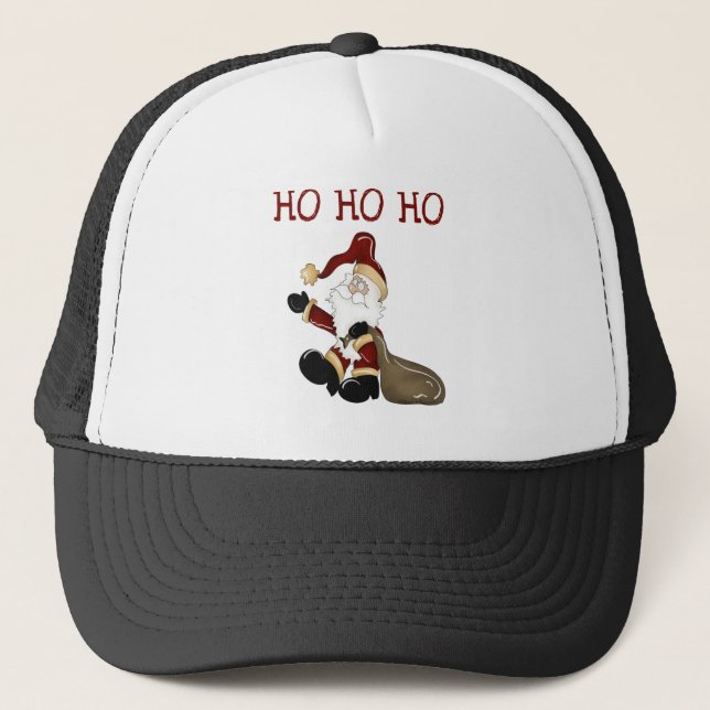 Santa HO HO HO Tshirts and Gifts Trucker Hat (Front)