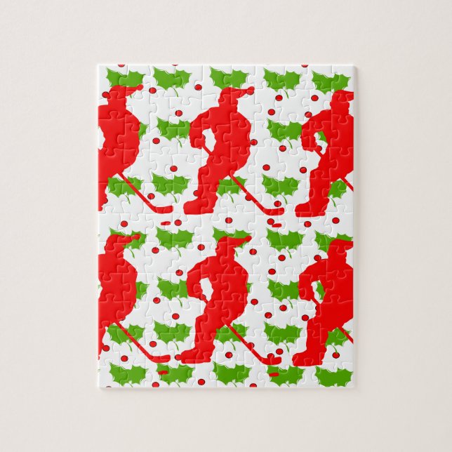 SANTA HOCKEY JIGSAW PUZZLE (Vertical)