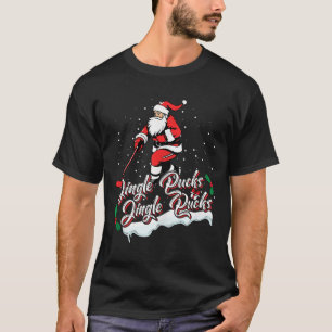 Santa Hockey Player Ice Hockey Xmas Sports Christm T-Shirt