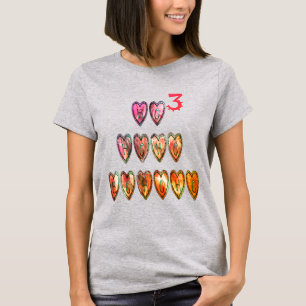 Santa Hohoho 3 hearts Stylish Women's New Balance T-Shirt