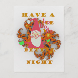 Santa Hohoho! Christmas Nice Day & a Better Night Holiday Postcard