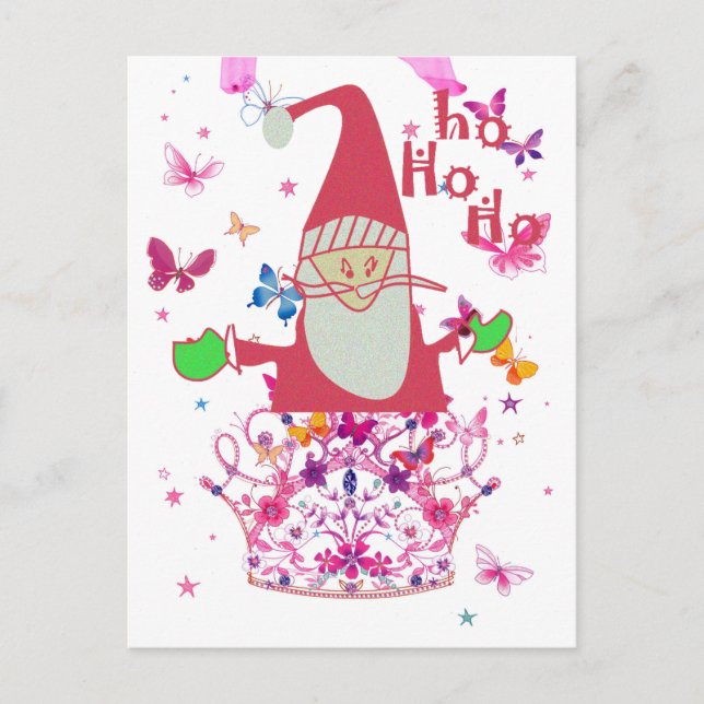 Santa Hohoho ! Lovely Infinity Butterfly postcard (Front)
